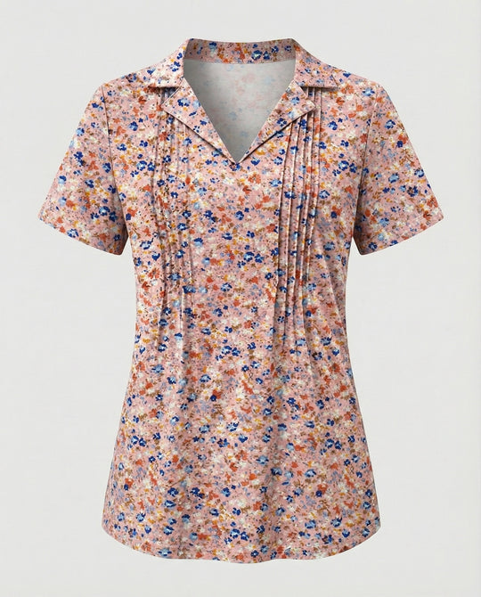 Bluse Damen Kurzarm Print