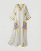 Leinen Kaftan Maxikleid Damen