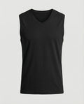 Herren ärmelloses V-Ausschnitt-Tanktop aus atmungsaktivem Stretchmaterial R&B
