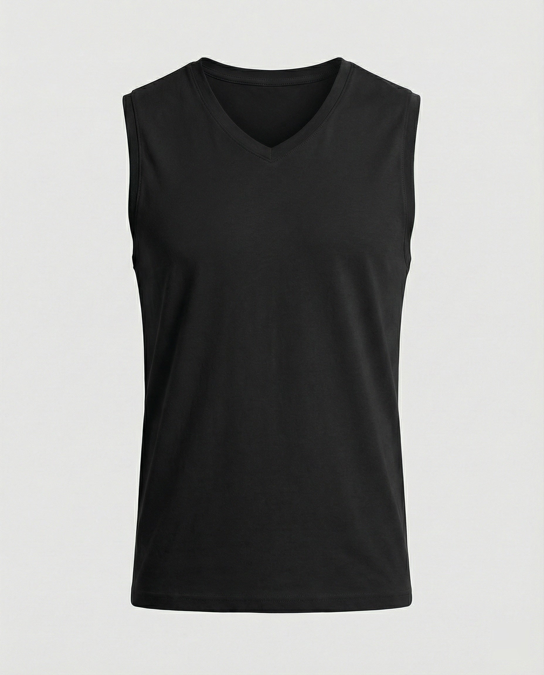 Herren ärmelloses V-Ausschnitt-Tanktop aus atmungsaktivem Stretchmaterial R&B