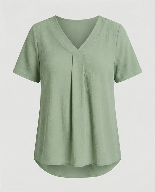 Tunika Bluse Damen mit V-Ausschnitt