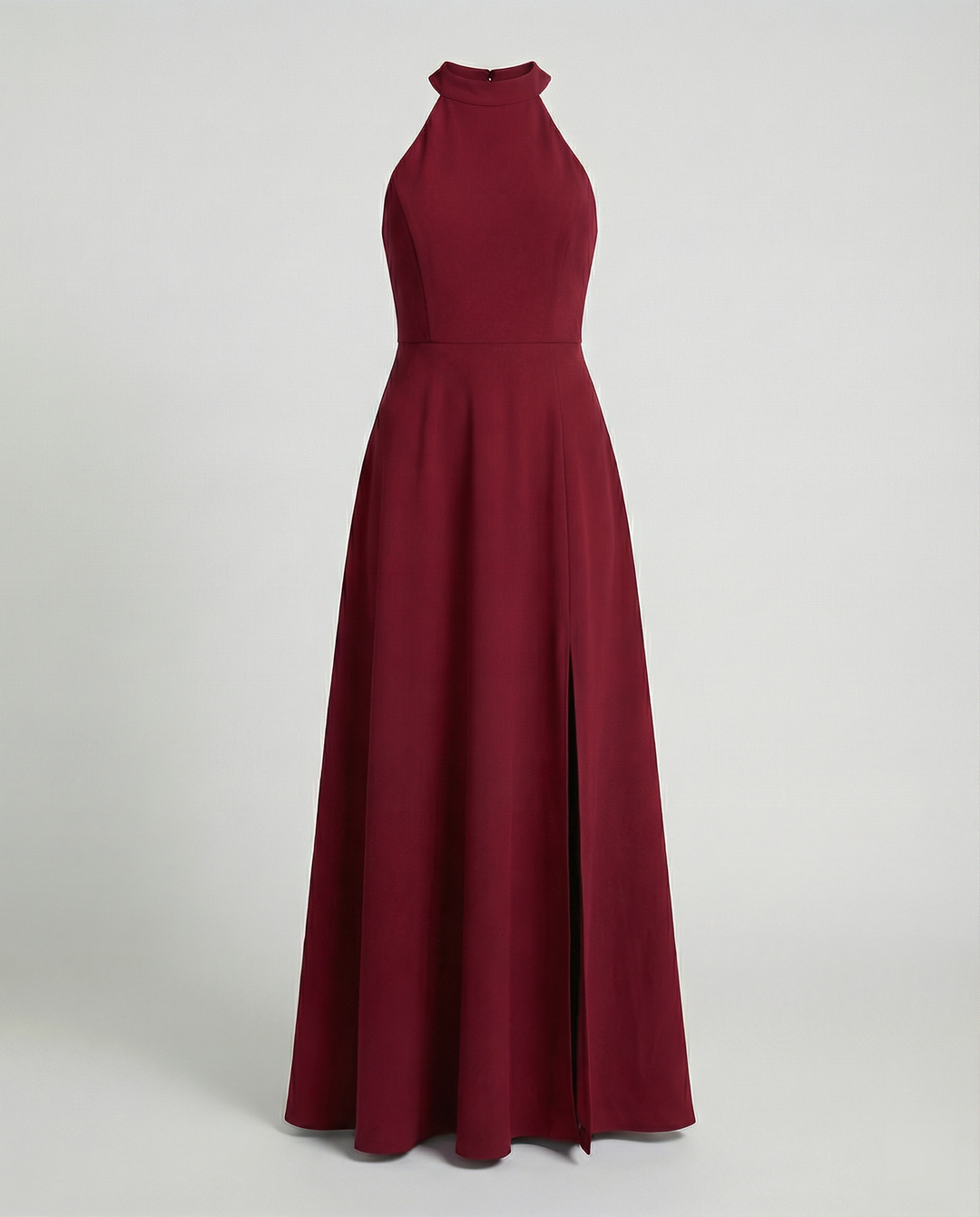 Damen Elegantes Maxikleid mit Seitenschlitzen und hochgeschlossenem Ausschnitt R&B
