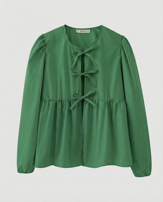 Bluse Damen Viskose Gemustert