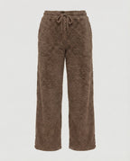Damen kuschelige Fleece-Hose mit weitem Schnitt