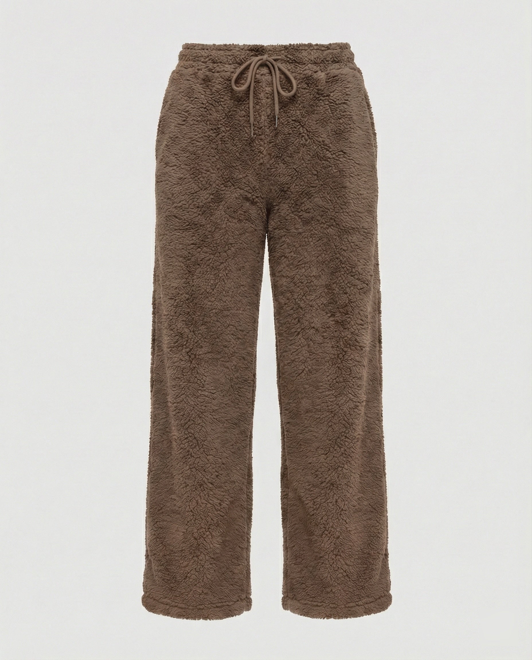 Damen kuschelige Fleece-Hose mit weitem Schnitt