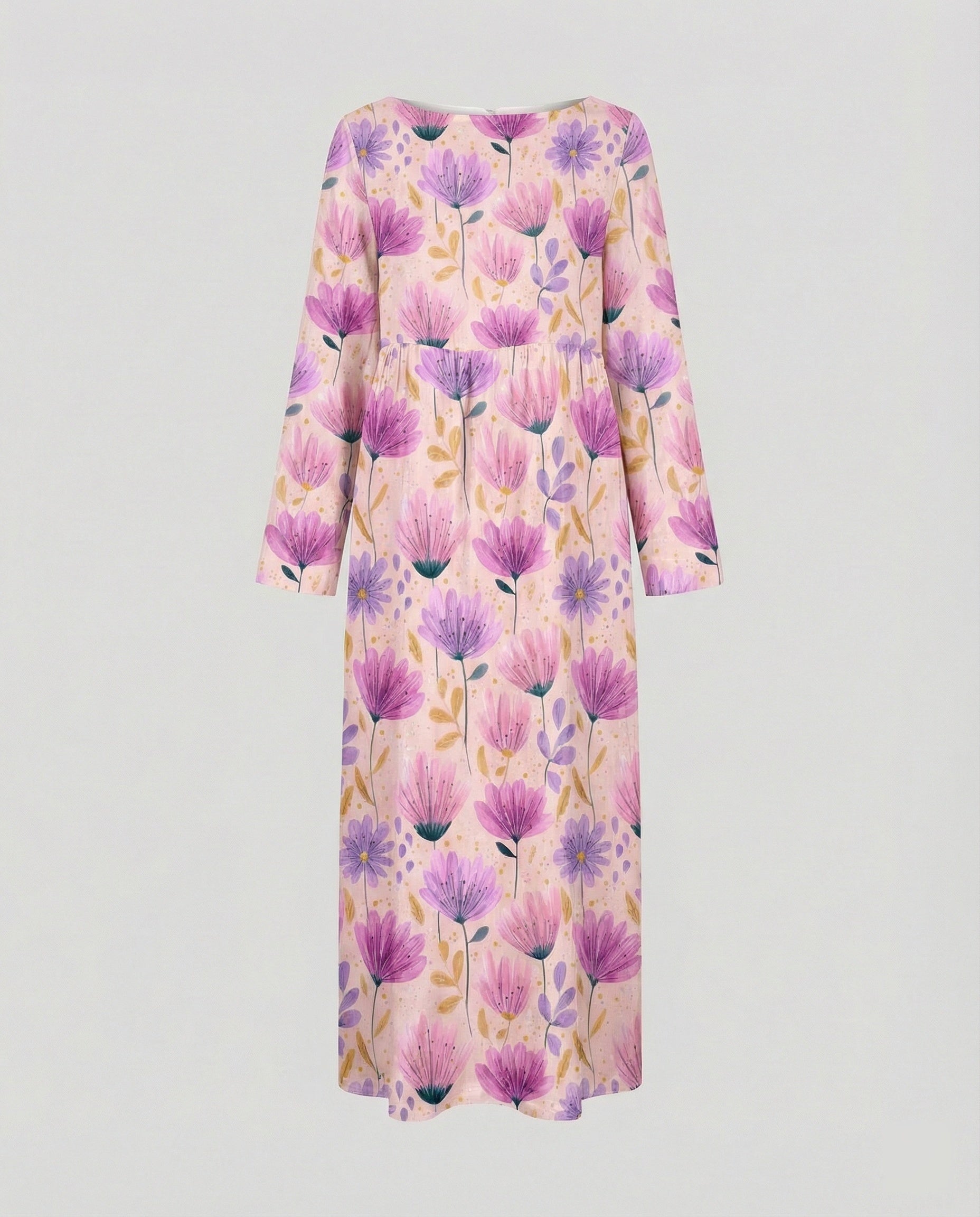 Damen Maxikleid floral mit Taschen