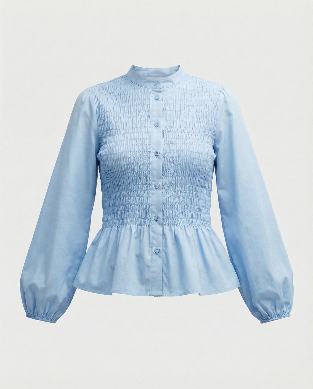 Bluse Damen Peplum Ballonärmel