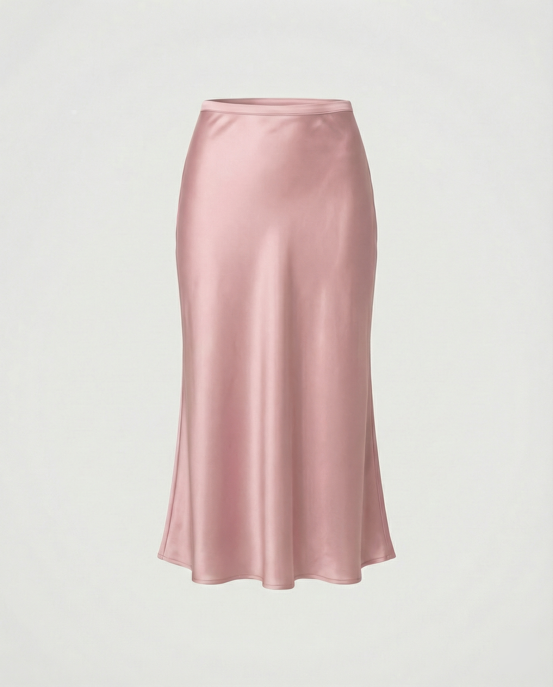 Damen eleganter Midirock mit sanftem Schnitt und hohem Bund R&B