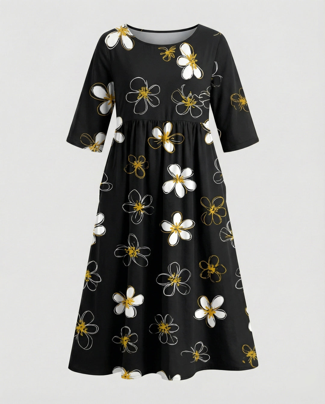 Damen Maxikleid A-Linie fließend