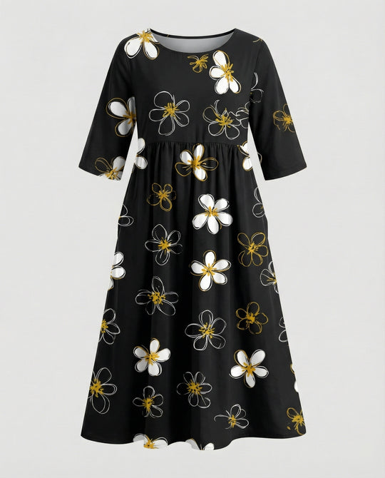 Damen Maxikleid A-Linie fließend