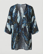 Offener Kimono Damen Floral