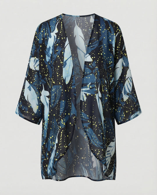 Offener Kimono Damen Floral