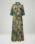 Damen Hemdblusenkleid mit Volant