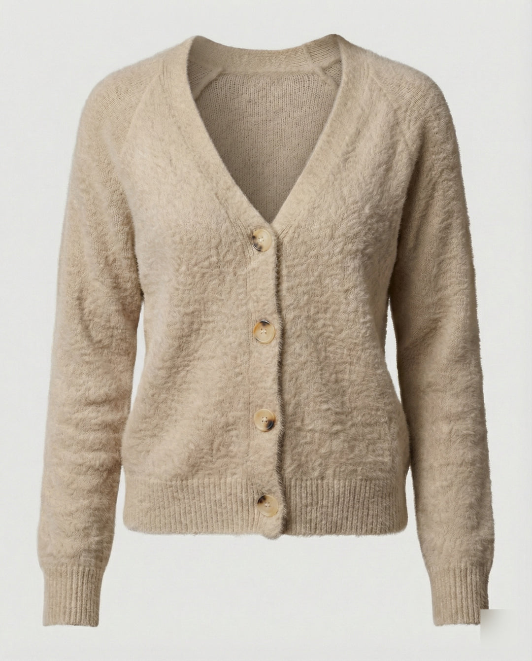 Damen Strickcardigan kuschelig mit dekorativen Knöpfen