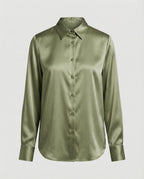 Damen Satinbluse mit lockerem Schnitt