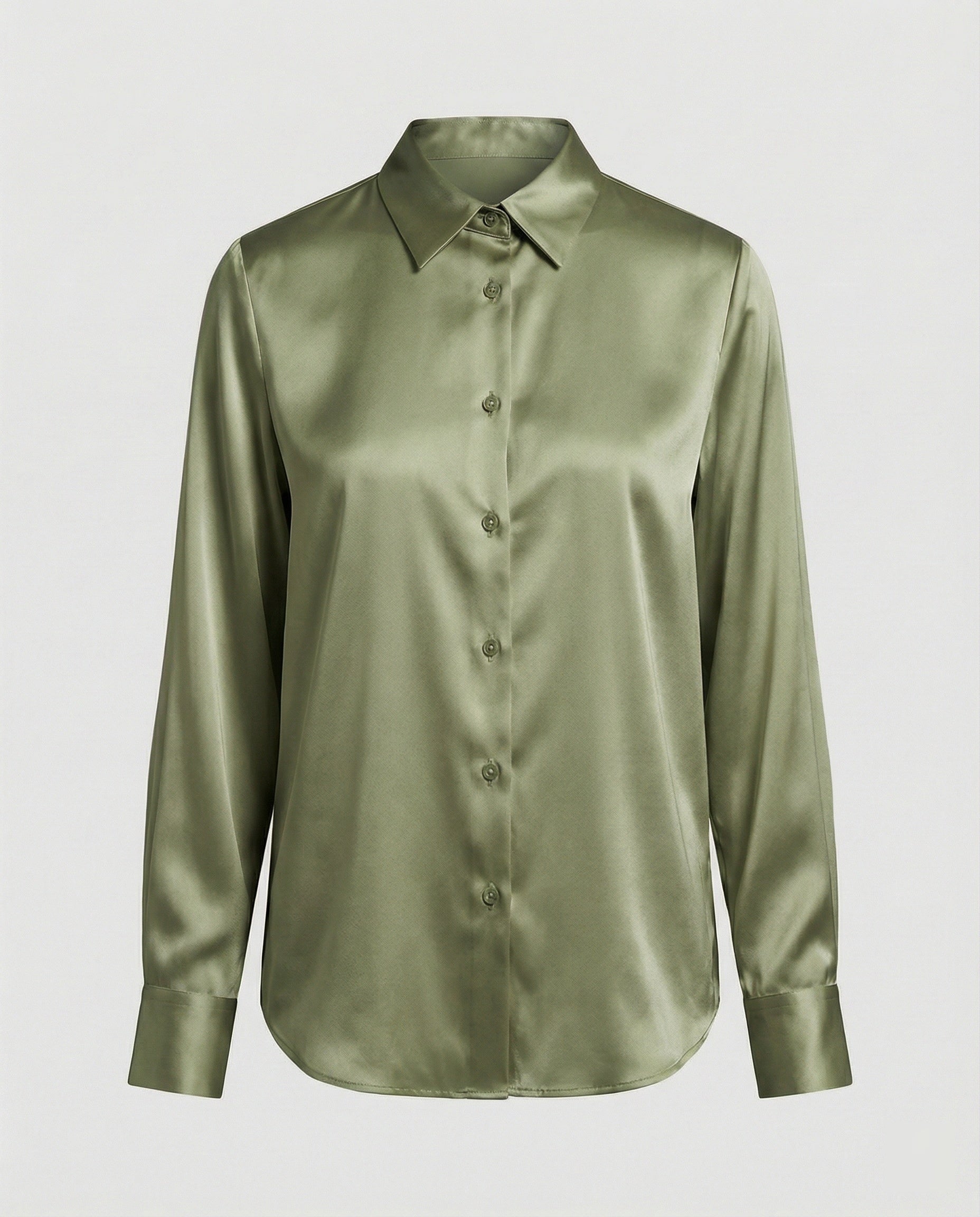 Damen Satinbluse mit lockerem Schnitt