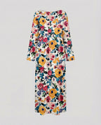 Damen Maxikleid floral mit Taschen
