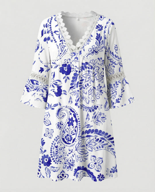 Damen Minikleid A-Linie floral
