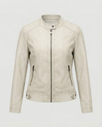 Damen Bikerjacke Lederoptik