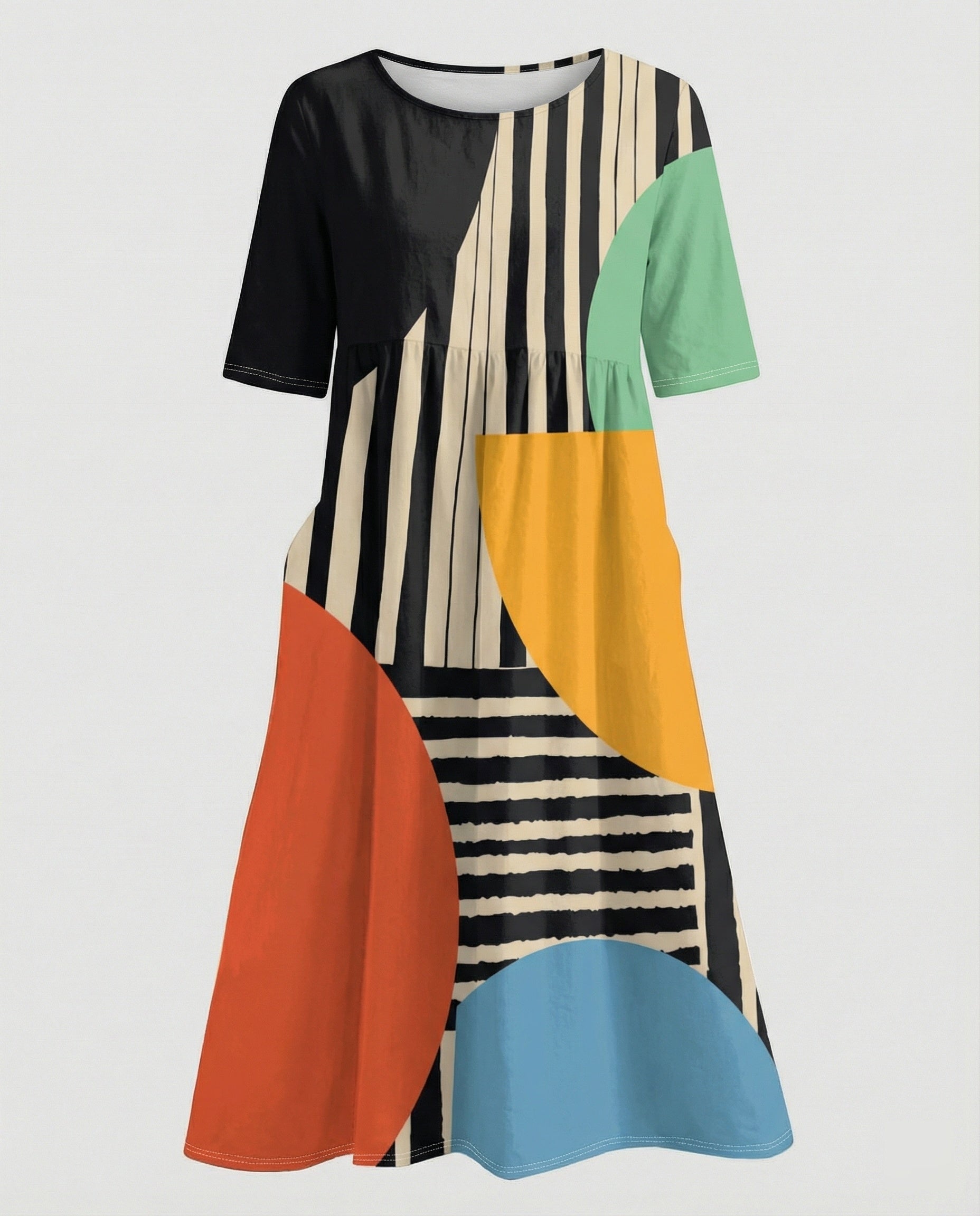Damen Maxikleid mit Taschen luftig