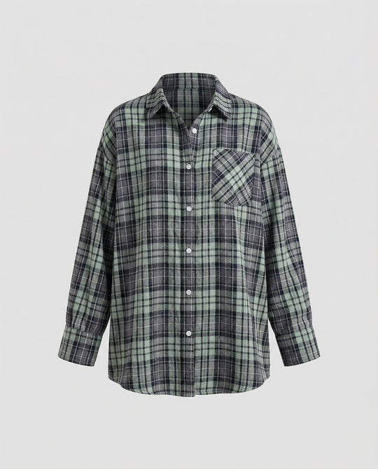 Damen Hemdjacke Flanell lang