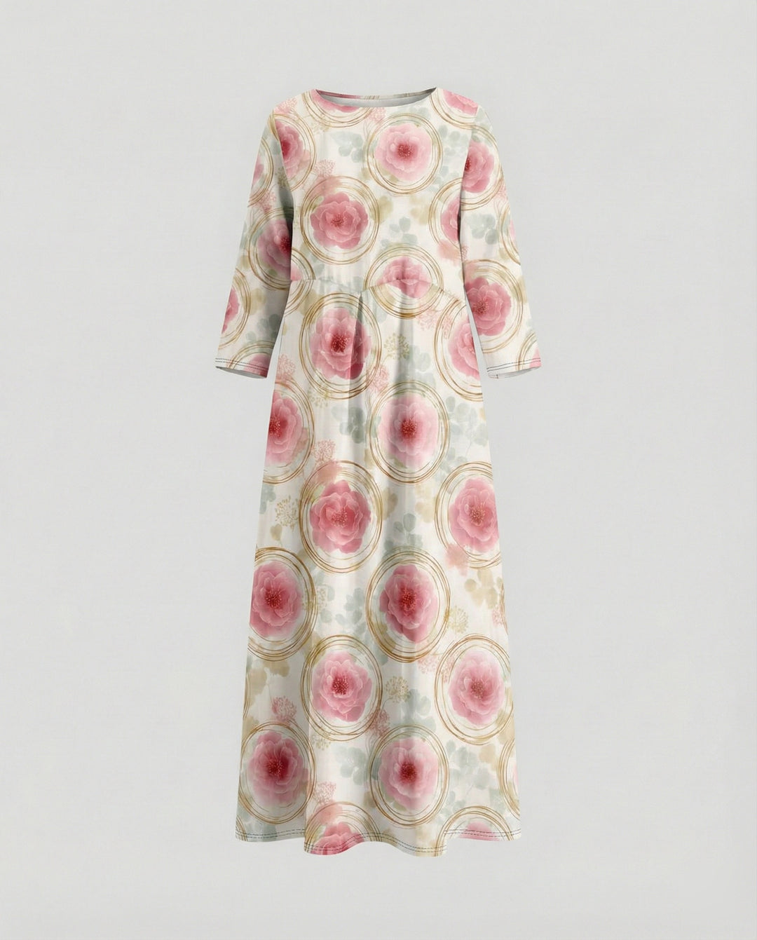 Damen Maxikleid floral mit Taschen