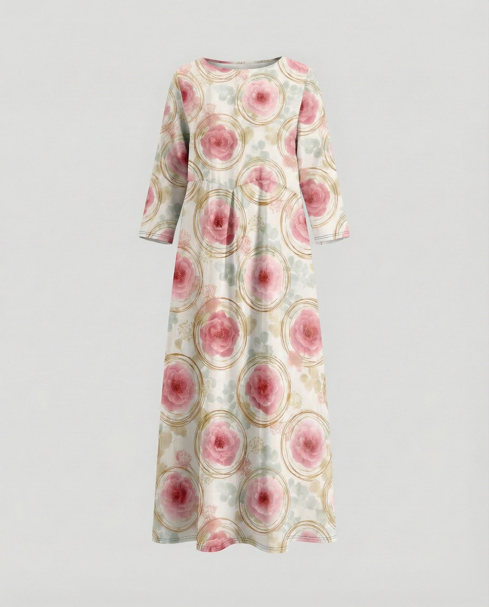 Damen Maxikleid floral mit Taschen