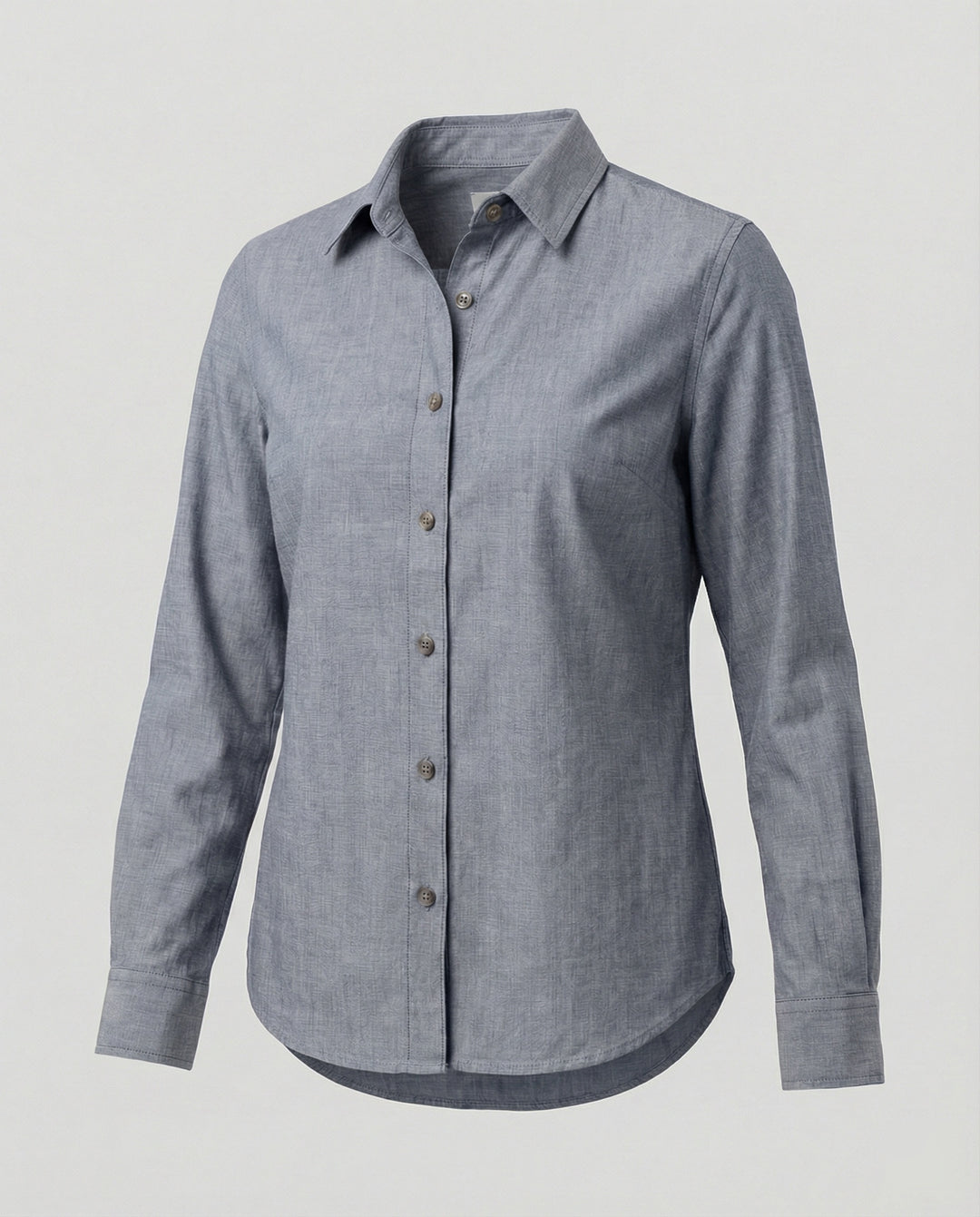 Zweifarbige Hemdbluse Jeansoptik Damen