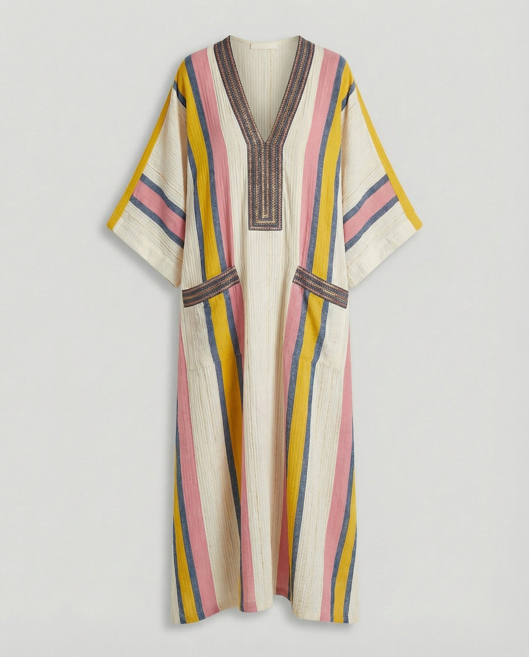 Leinen Kaftan Maxikleid Damen