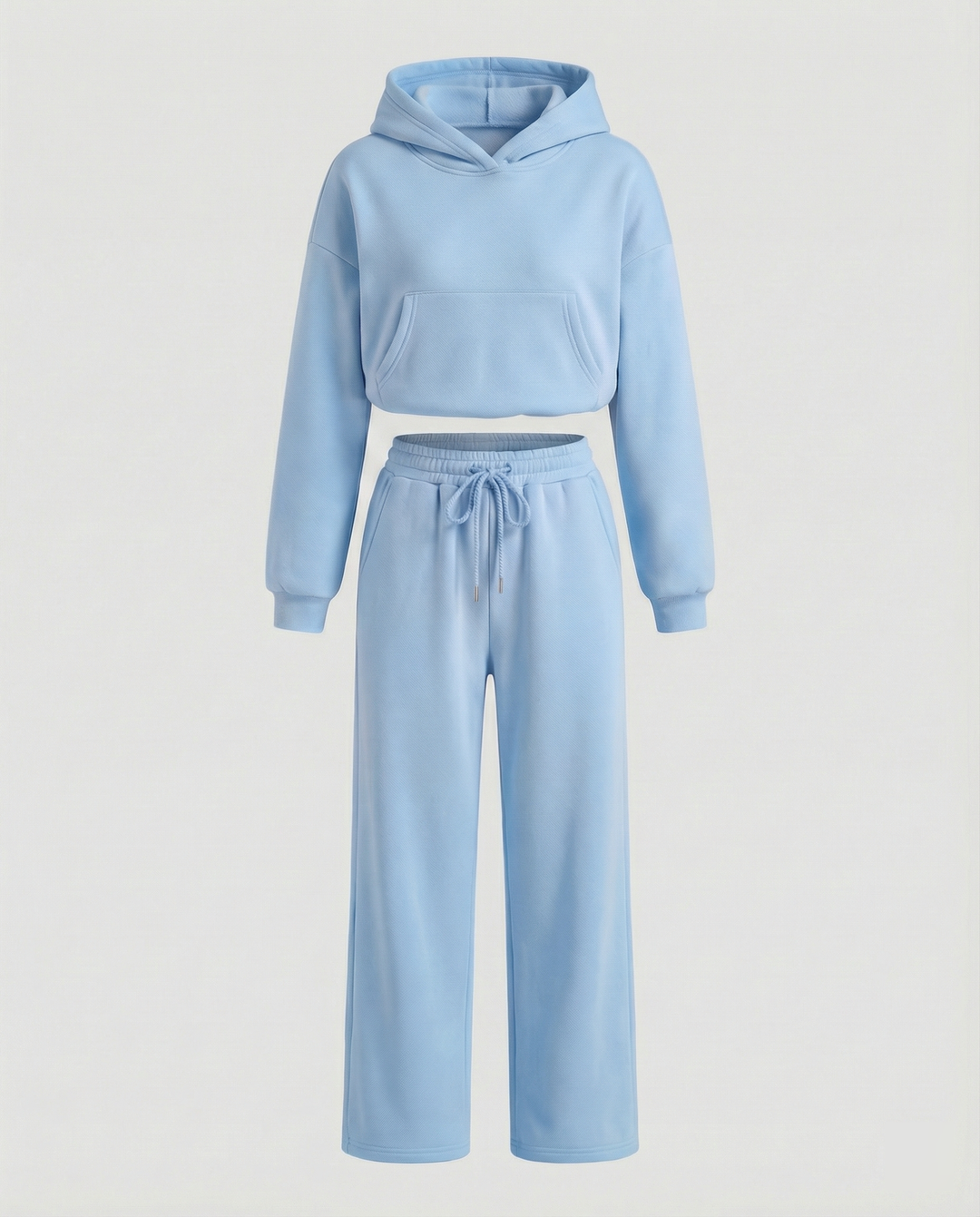 Damen Sweat-Set mit lässigem Schnitt und hohem Kragen R&B