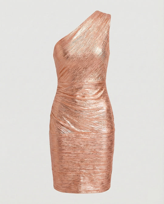Schulterfreies Bandage Minikleid Damen