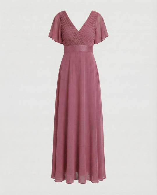 Damen Abendkleid lang Chiffon elegant