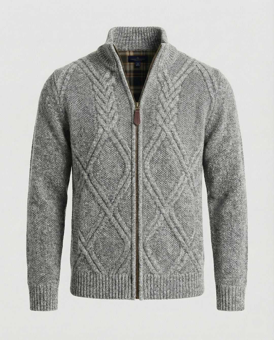Herren Strickjacke mit Zipper und Muster