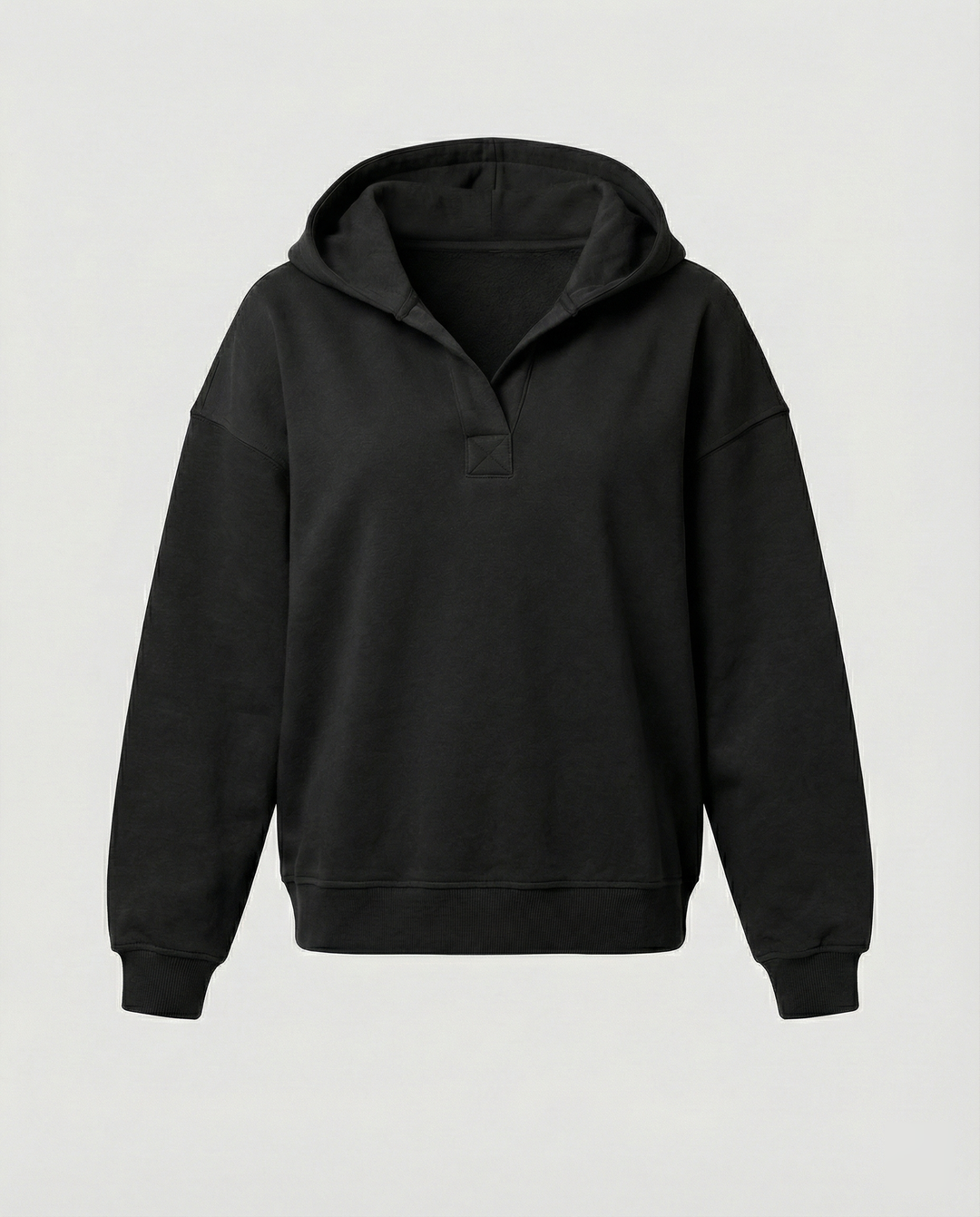 Damen Oversized Kapuzensweatshirt mit lässigem Stehkragen und langen Ärmeln R&B