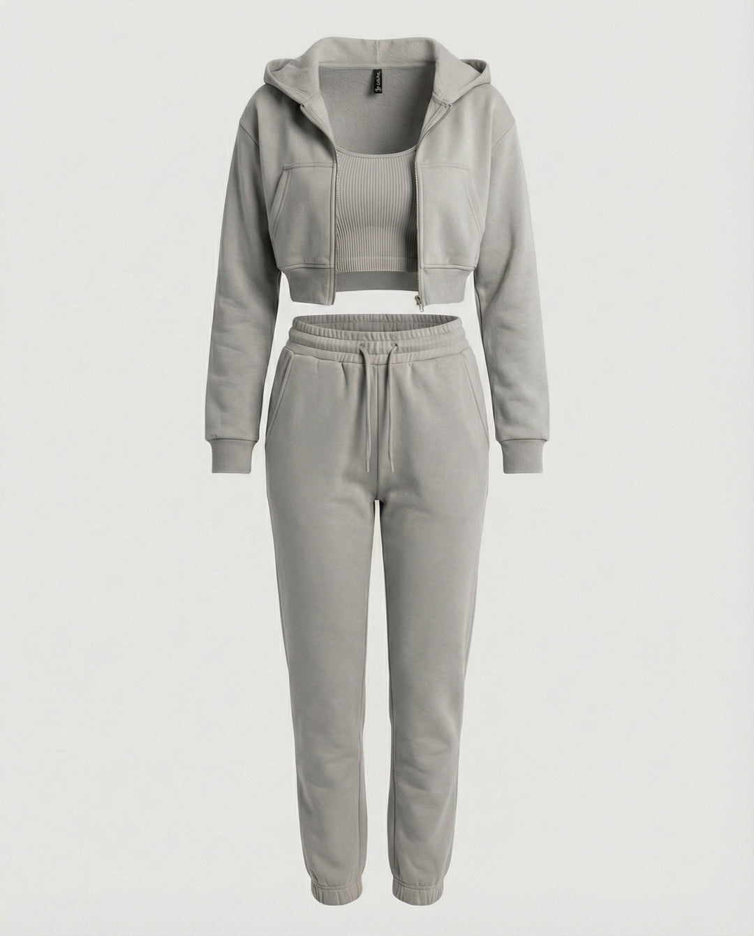 Jogginganzug Damen Lounge-Set mit Cropped Hoodie
