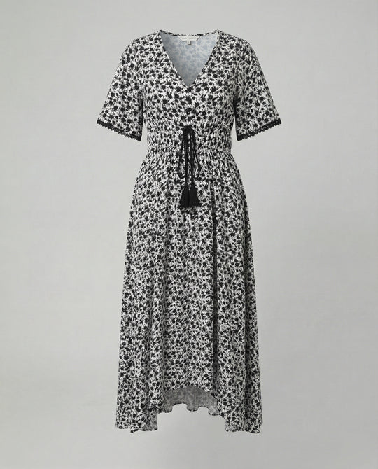 Damen Maxikleid mit floralen Akzenten