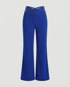 Damen Weit geschnittene Palazzo-Hose mit trendigen Cut-Outs