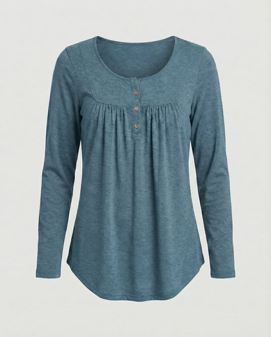 Damen Tunika Damen Langarm Henley