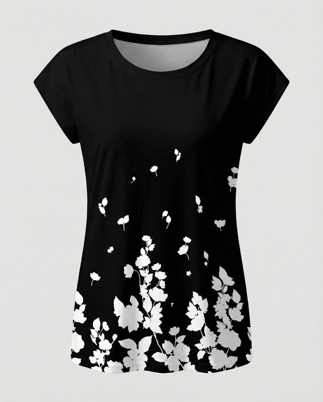 Aquarell Sommerbluse Damen Asymmetrisch