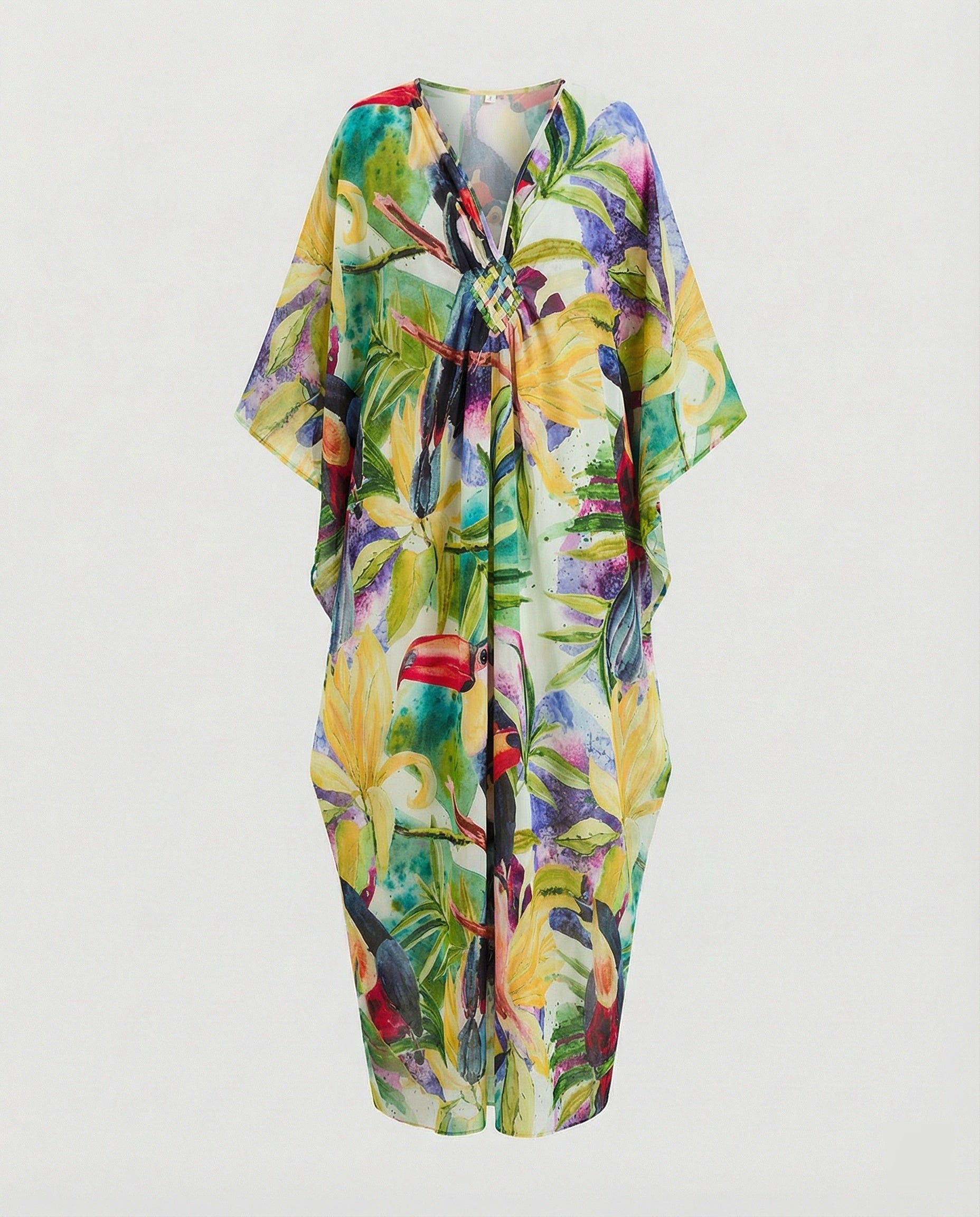 Damen Maxikleid Kaftan Sommer