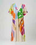 Damen Kaftan Midikleid Print