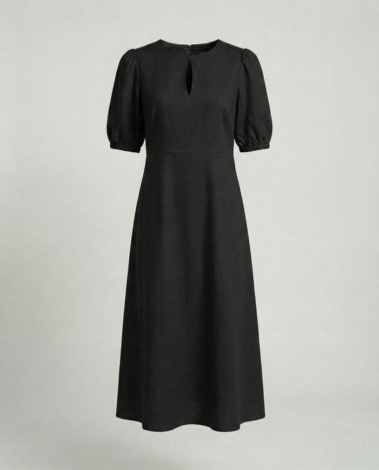 Damen Midikleid mit Ballonärmeln