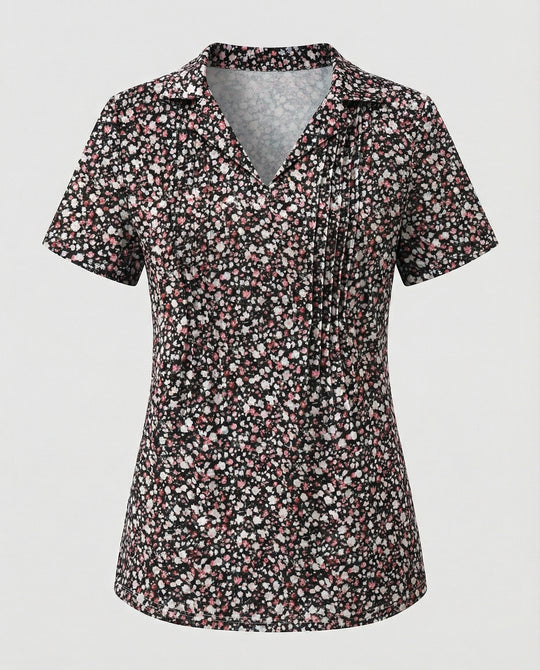 Bluse Damen Kurzarm Print