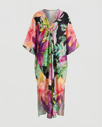 Damen Maxikleid Kaftan Sommer