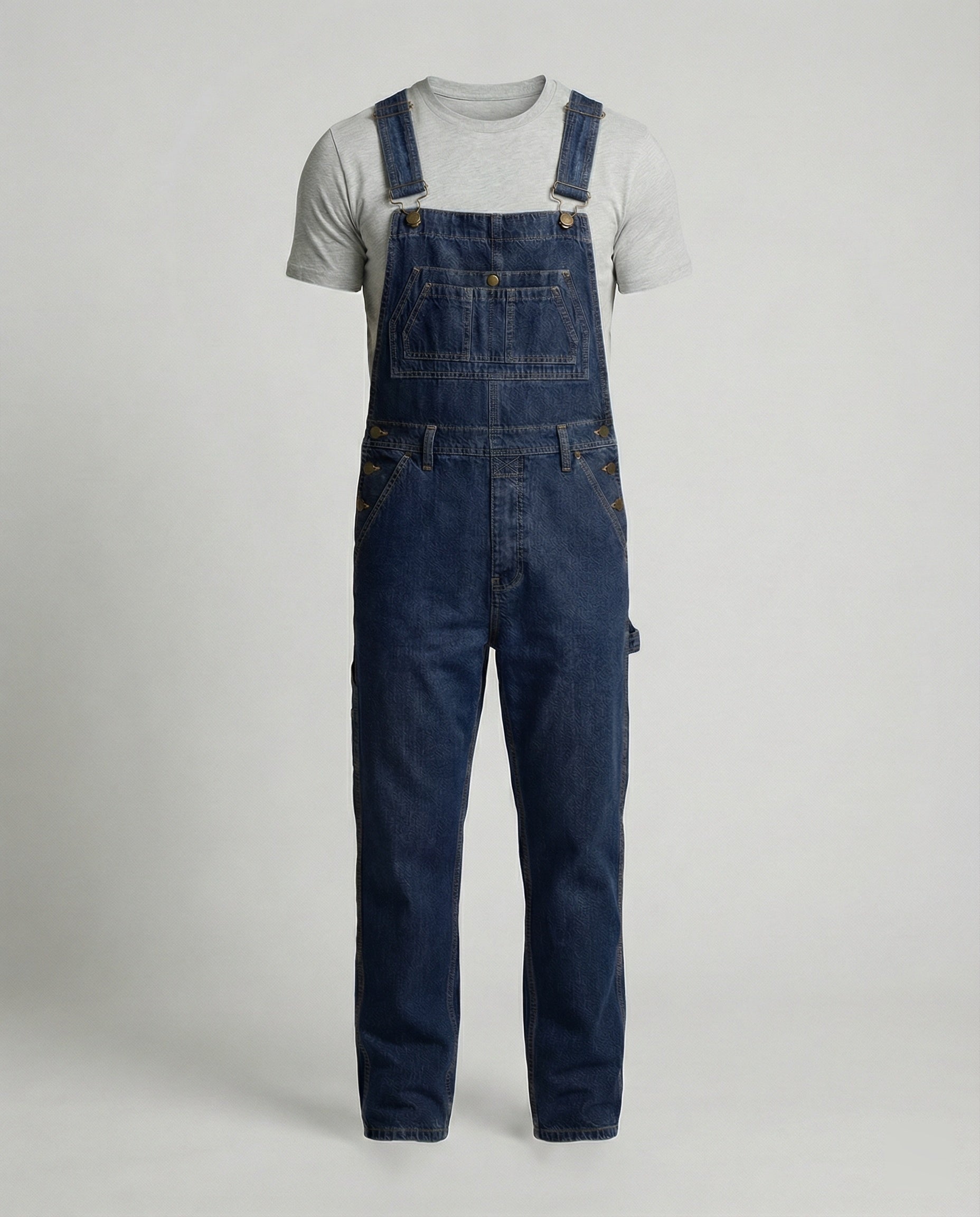Herren Jeans Latzhose Weit