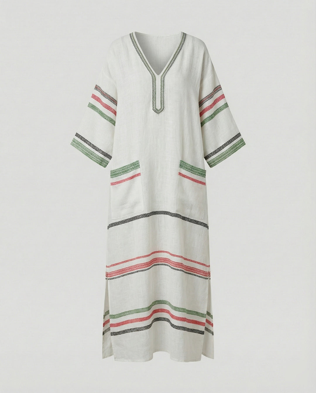 Leinen Kaftan Maxikleid Damen