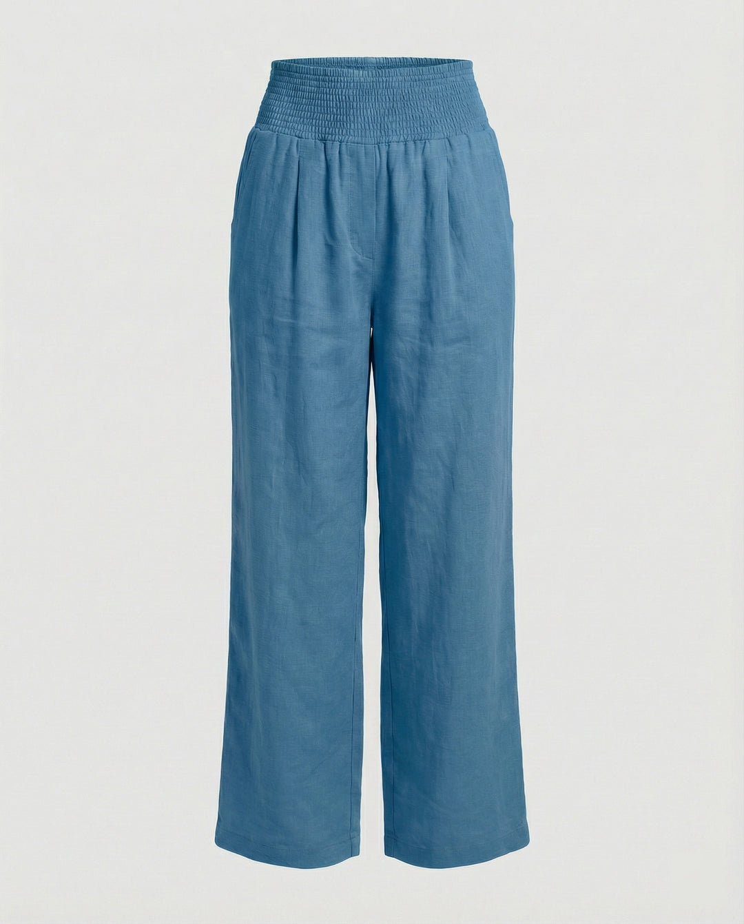 Damen Luftige Leinenhose mit elastischem Bund und Weitschnitt R&B