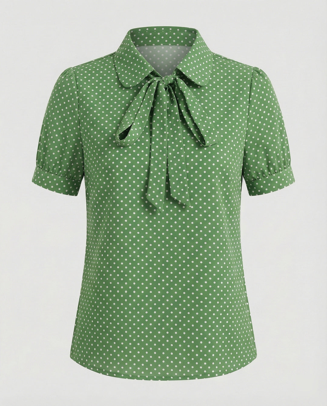 Bluse Damen Kurz mit Krawattenkragen