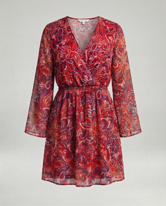 Blumenkleid Damen Paisley Minikleid