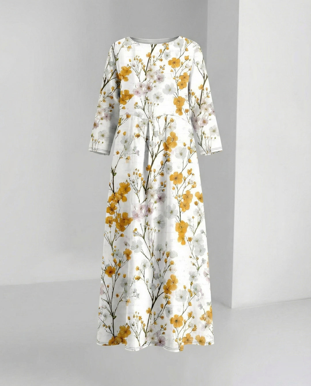 Damen Maxikleid floral mit Taschen